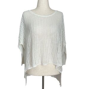 Denim & Supply Ralph Lauren White Open Knit Sweater Boho Festival Beach Coverup